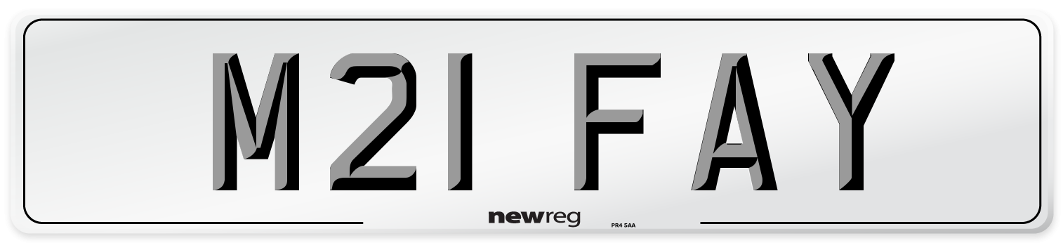 M21 FAY Number Plate from New Reg